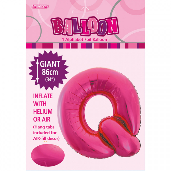 86cm 34 Inch Gaint Alphabet Foil Balloon Dark Pink Q
