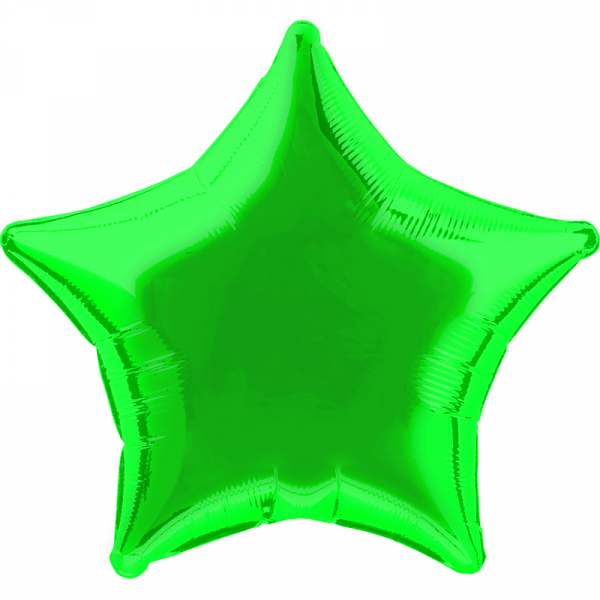 50cm Star Foil Balloon Green