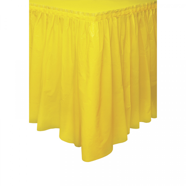 Plastic Tableskirt Yellow