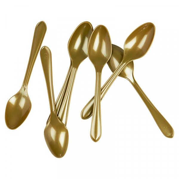 Five Star Dessert Spoon Metallic Gold 20PK