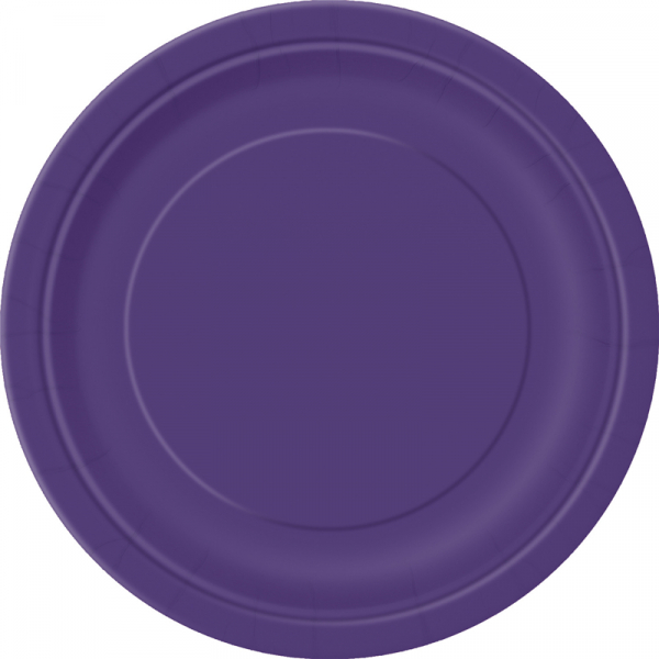 Paper Around Plates 18cm - Purple 8PK