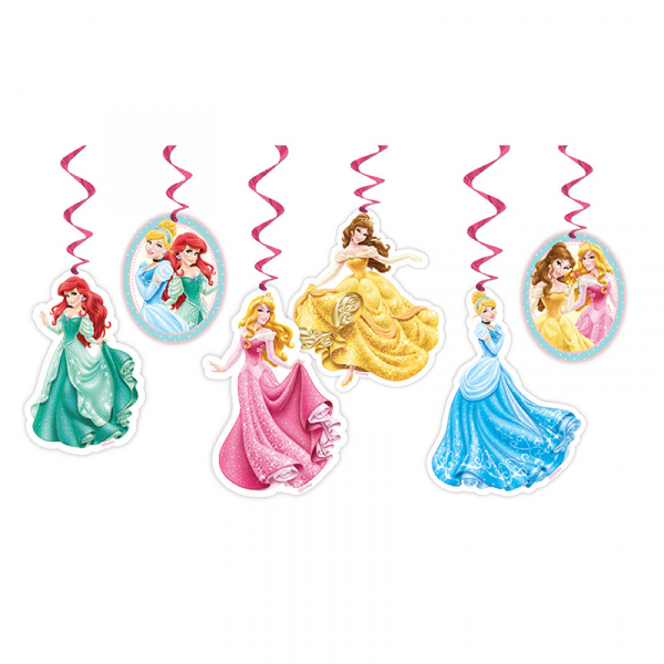 Disney Princess Hanging Decorations 6PK