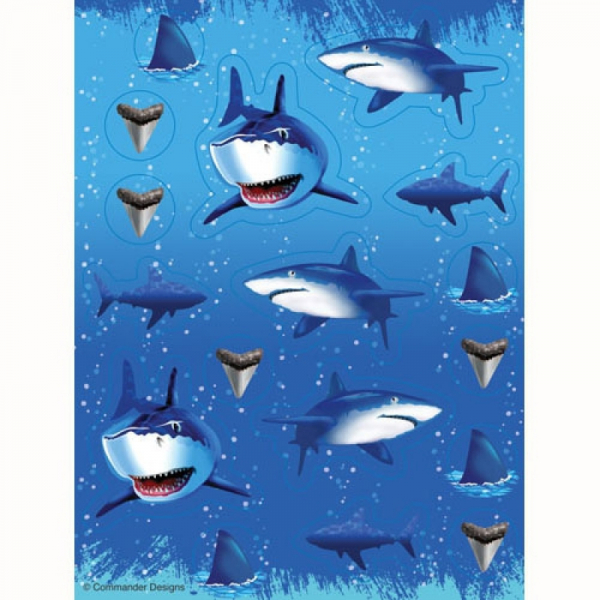 Shark Splash Stickers 4PK