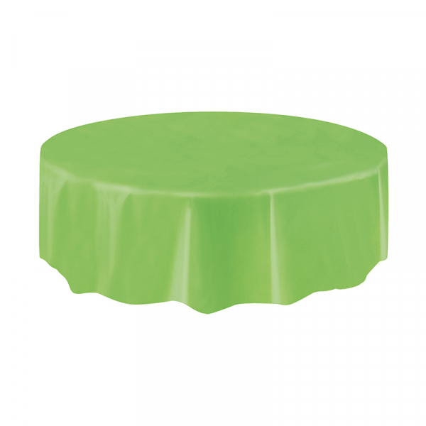 Round Plastic Tablecover Lime Green