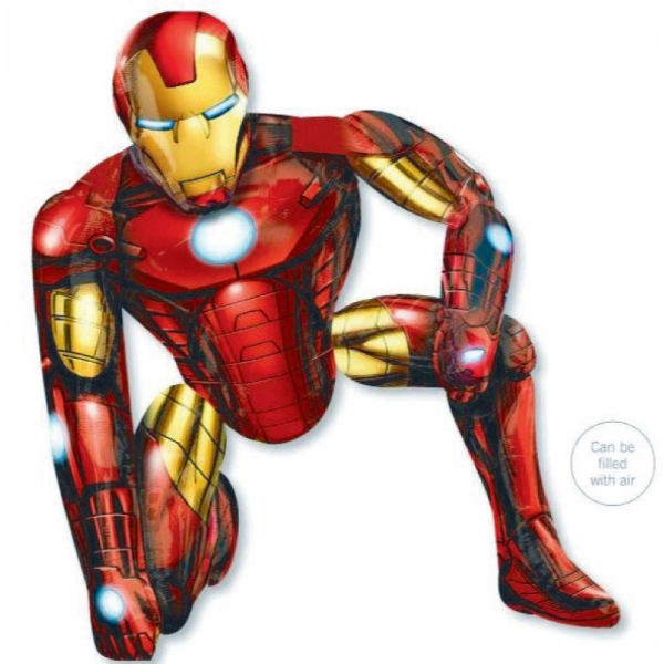 Airwalker Iron Man Inflated with Helium