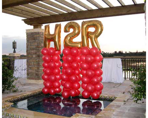 Balloon Column with Large Number Foil Balloon