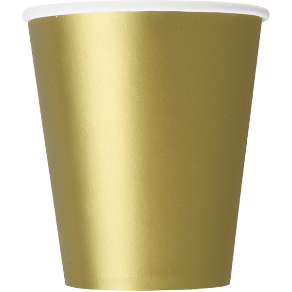 Paper Cups - Gold 8PK