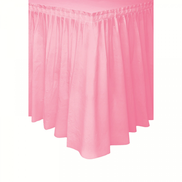 Plastic Tableskirt Pastel Pink