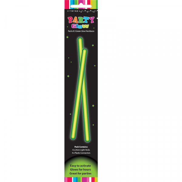 Glow Necklaces Green 2PK