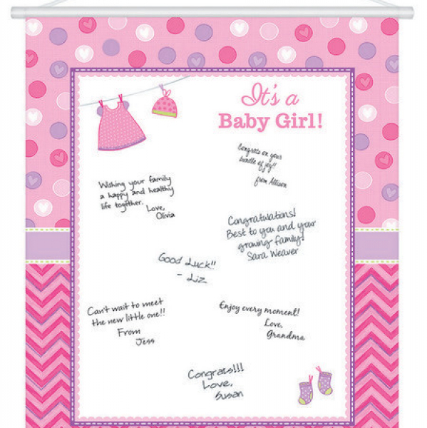 Shower with Love Girl Sign In Sheet