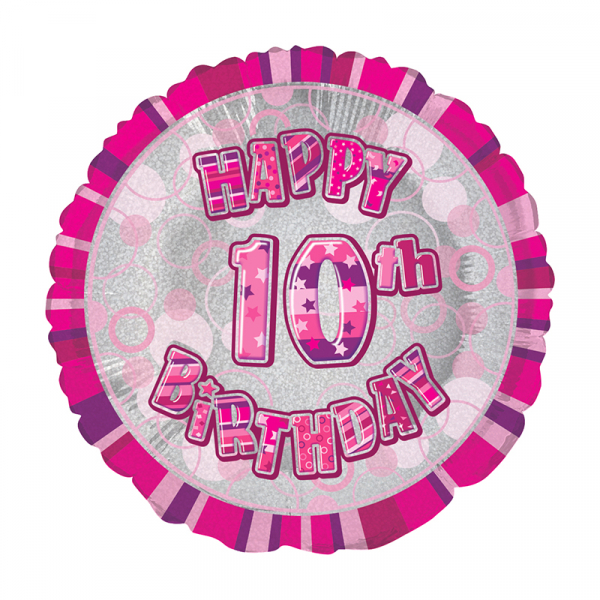 45cm Glitz Pink Foil Balloon 10