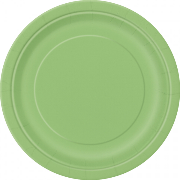 Paper Around Plates 23cm - Lime Green 8PK