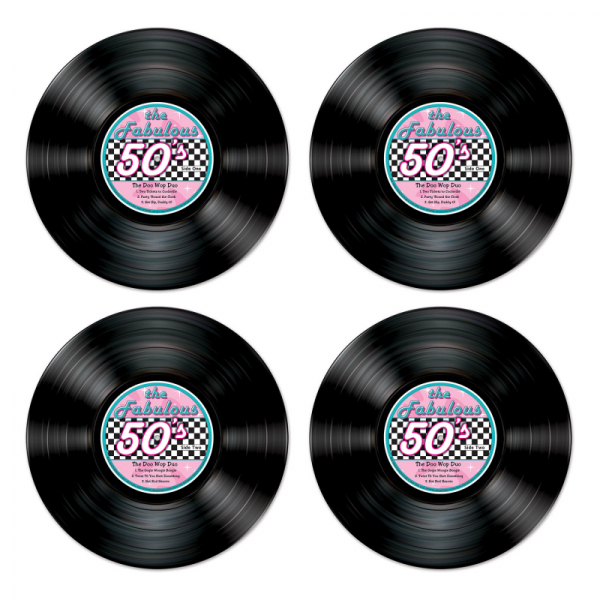 50's Records Cutouts 4PK