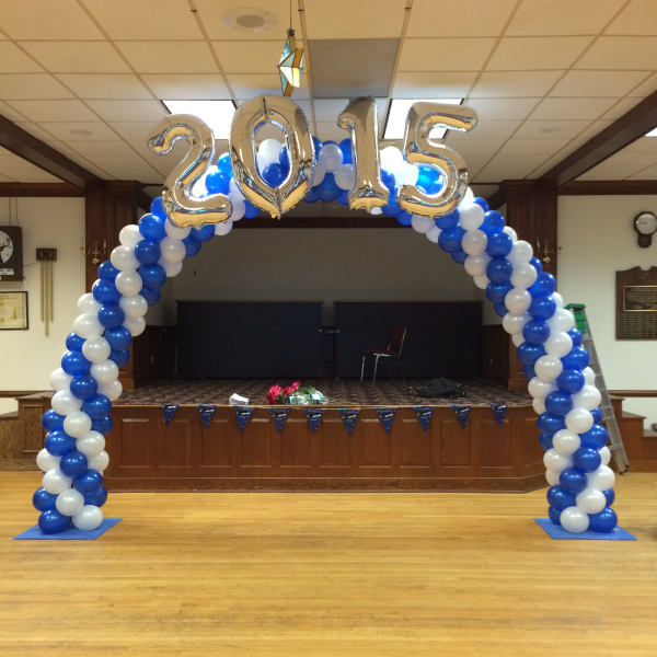 Continuous Curve Balloon Arch ( with Number or Letter Foil Balloon )