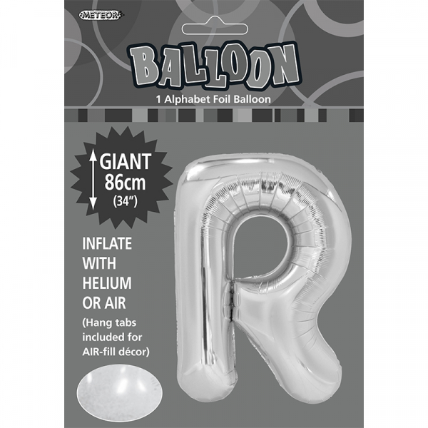 86cm 34 Inch Gaint Alphabet Foil Balloon Silver R