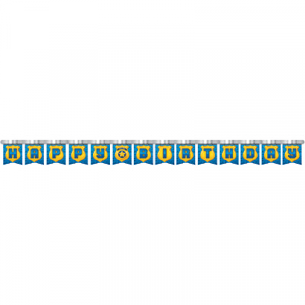 Police Party Jointed Banner Happy Birthday