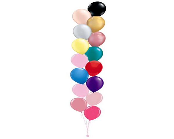 Plain Colour Helium Balloon Bouquests 15 Balloons
