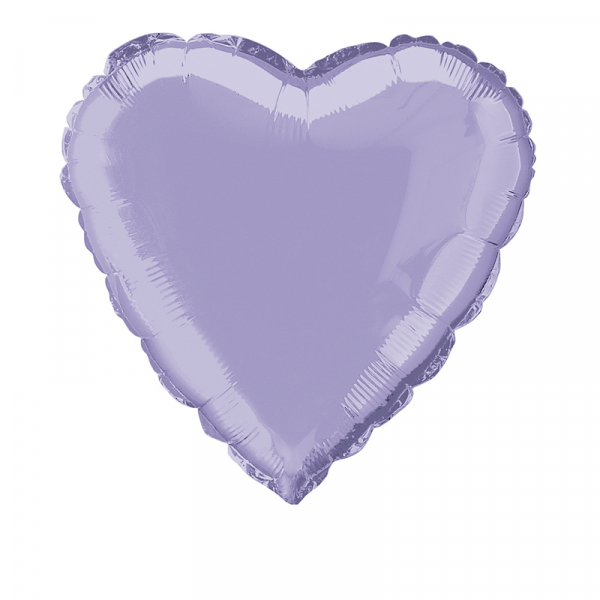 Heart 45cm Foil Balloon Lavender