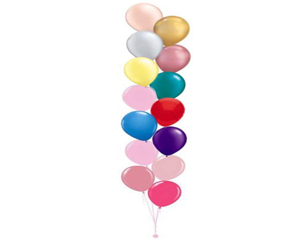 Plain Colour Helium Balloon Bouquests 14 Balloons