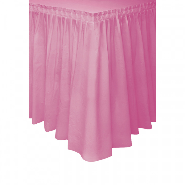 Plastic Tableskirt Hot Pink