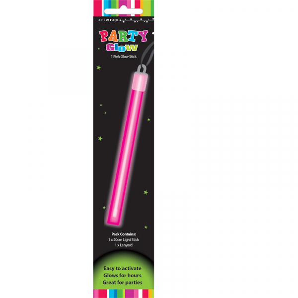 Glow Stick With Lanyard Pink