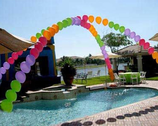 Large String of Pearls Helium Balloon Arch