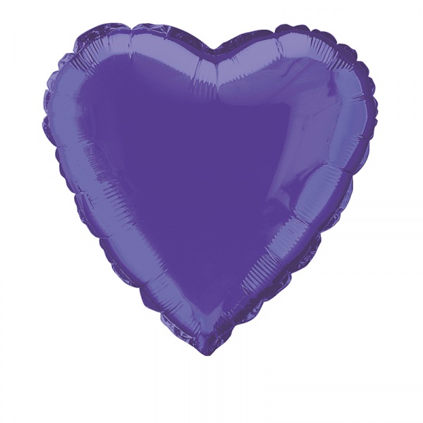 Heart 45cm Foil Balloon Purple
