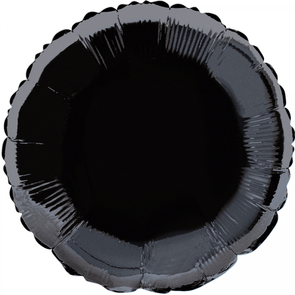 Round 45cm Foil Balloon Black