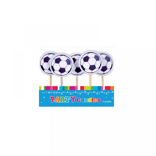 Soccer Balls Candle 5PK