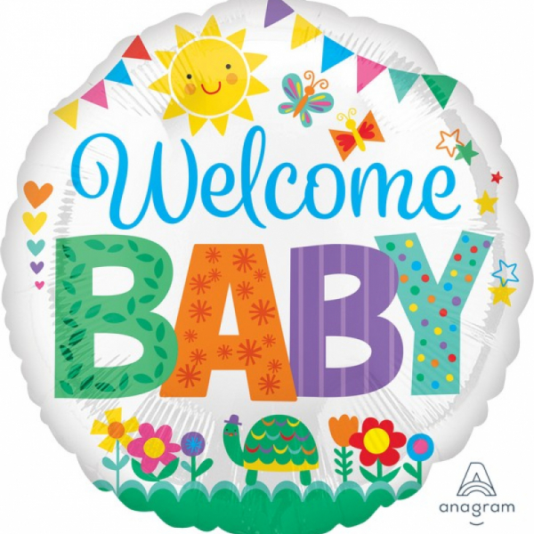 45cm Standard Foil Balloon Welcome Baby Cute Icons