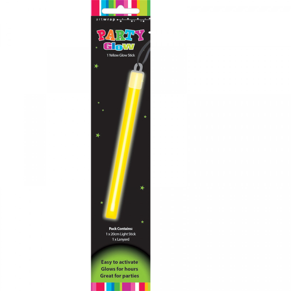 Glow Stick With Lanyard Yellow