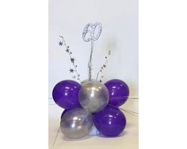 Table Spangle Air Filled Plain Colour Balloon with Number