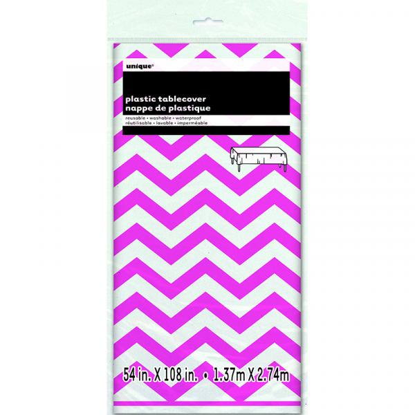 Chevron Tablecover Hot Pink