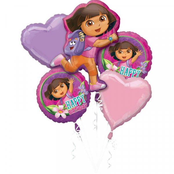 Dora The Explorer Foil Balloon Bouquet 5PK
