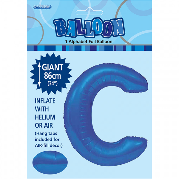 86cm 34 Inch Gaint Alphabet Foil Balloon Royal Blue C