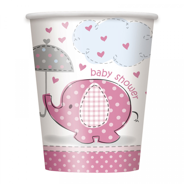 Umbrellaphants Pink Cups 8PK