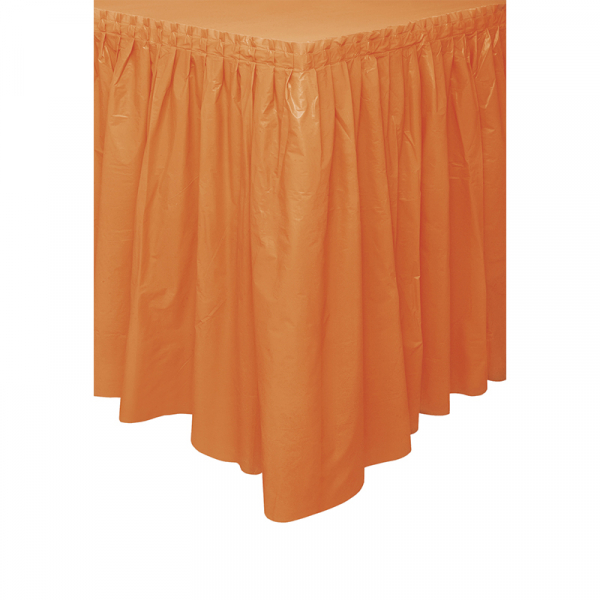 Plastic Tableskirt Orange