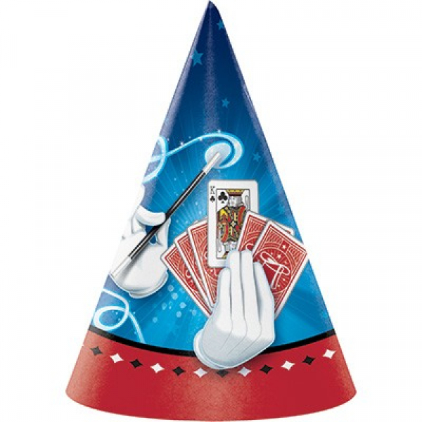 Magic Party Cone Shaped Party Hats 8PK