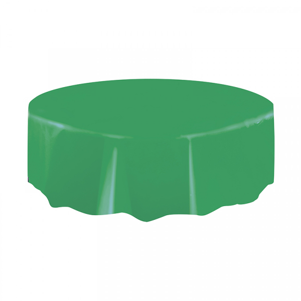 Round Plastic Tablecover Dark Green