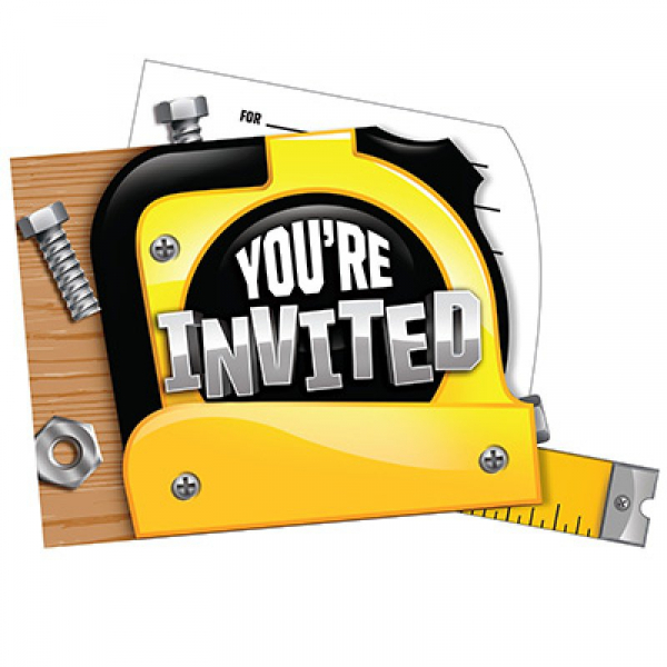 Handyman Tools Invitations You're Invited 8PK