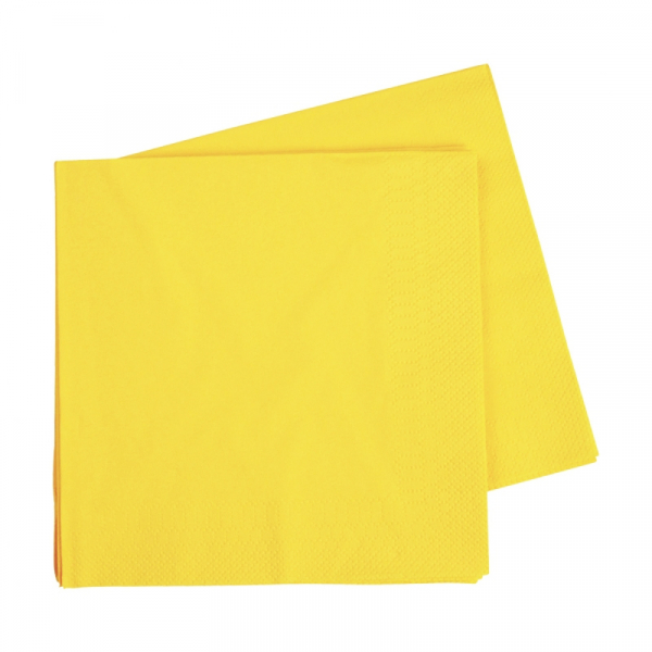 Five Star Lunch Napkin 33cm Canary Yellow 40PK