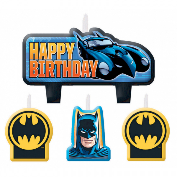 Batman Birthday Candle Set 4PK
