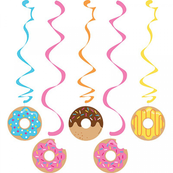 Donut Time Dizzy Danglers Hanging Swirls 5PK