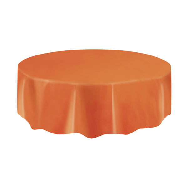 Round Plastic Tablecover Orange