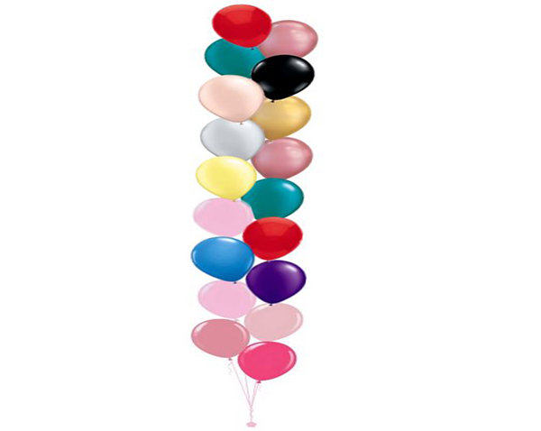 Plain Colour Helium Balloon Bouquests 17 Balloons
