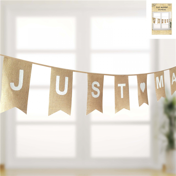 Just Married Bunting 11PK