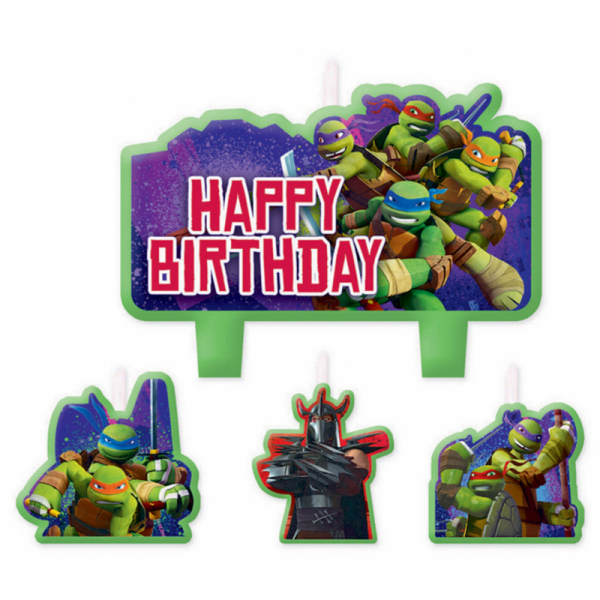 Teenage Mutant Ninja Turtles Birthday Candle Set 4PK