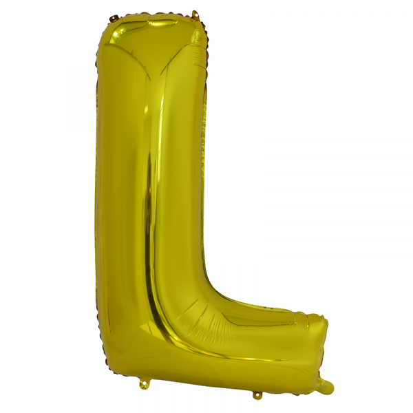 86cm 34 Inch Gaint Alphabet Letter Foil Balloon Gold L Inflated with Helium