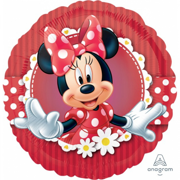 45cm Standard Mad About Minnie Foil Balloon Inflated with Helium