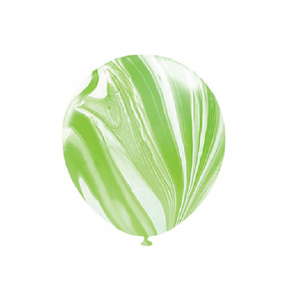 30cm Helium Quality Latex Balloons Marble Green 10PK